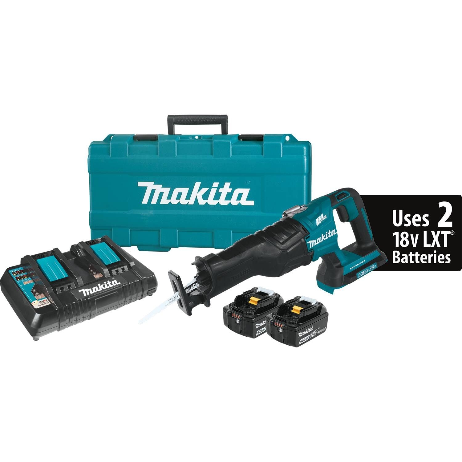 Makita XRJ06PT 18V X2 LXT (36V) Brushless Cordless Recipro Saw Kit