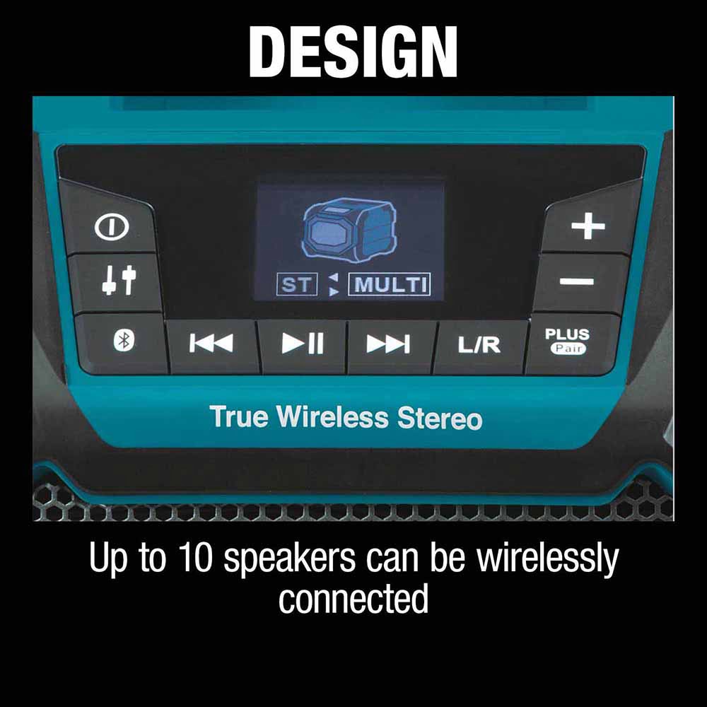 Makita XRM11 18V LXT / 12V max CXT® Lithium-Ion Cordless Bluetooth Job Site Speaker (Tool Only) - 9