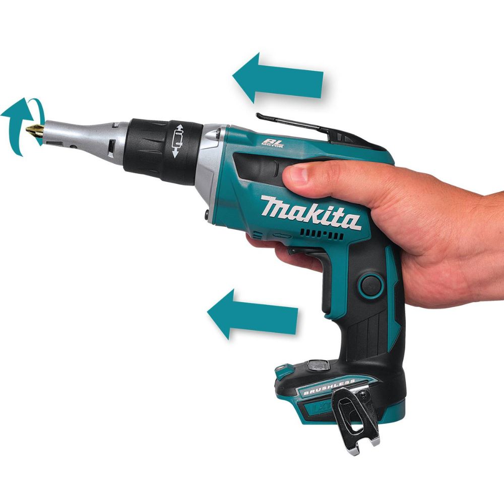 Makita XSF03R 18V Comp Brushless Drywall Screwdriver Kit var spd, LED, 2.0 - 9