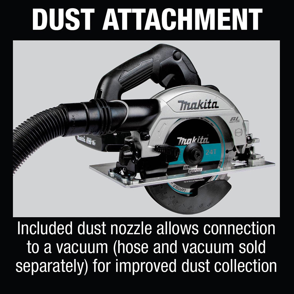 Makita XSH04RB 18V LXT Sub-Compact Brushless 6-1/2" Circular Saw Kit - 18