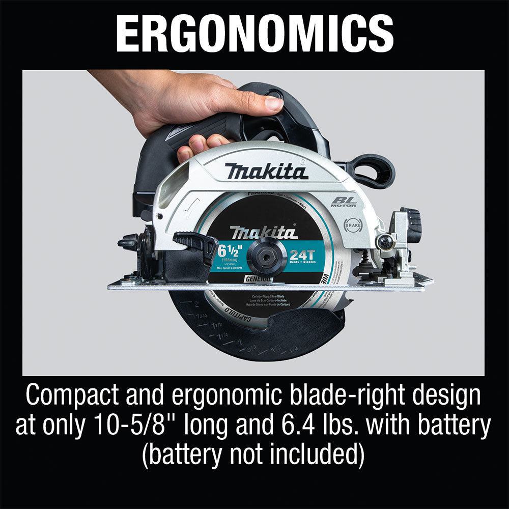 Makita XSH04ZB 18V LXT Sub-Compact 6-1/2” Circular Saw (Tool Only) - 10