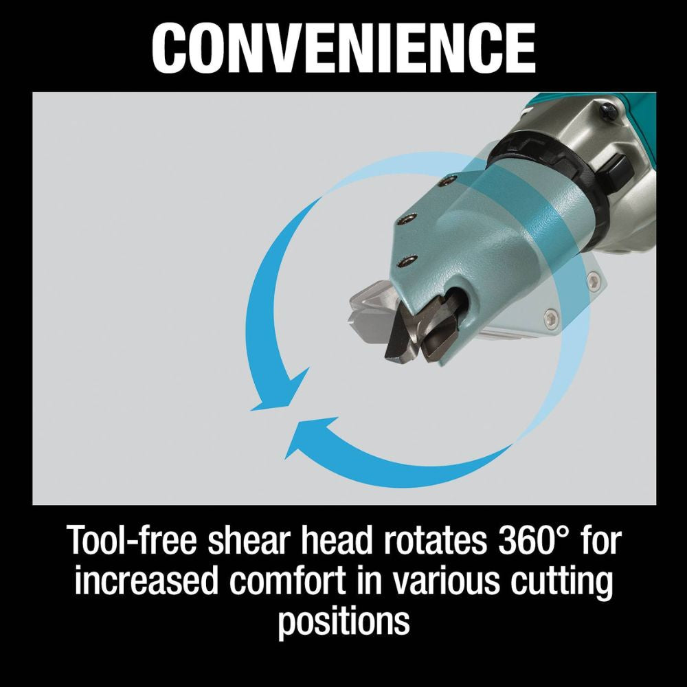 Makita XSJ03T 18V LXT® Lithium-Ion Brushless Cordless 14 Gauge Straight Shear Kit, bag (5.0Ah) - 9