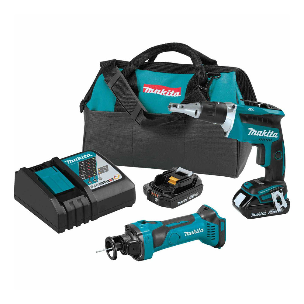 Makita XT255R 18V LXT Li-Ion Compact Cordless 2-Piece Combo Kit 2.0 Ah