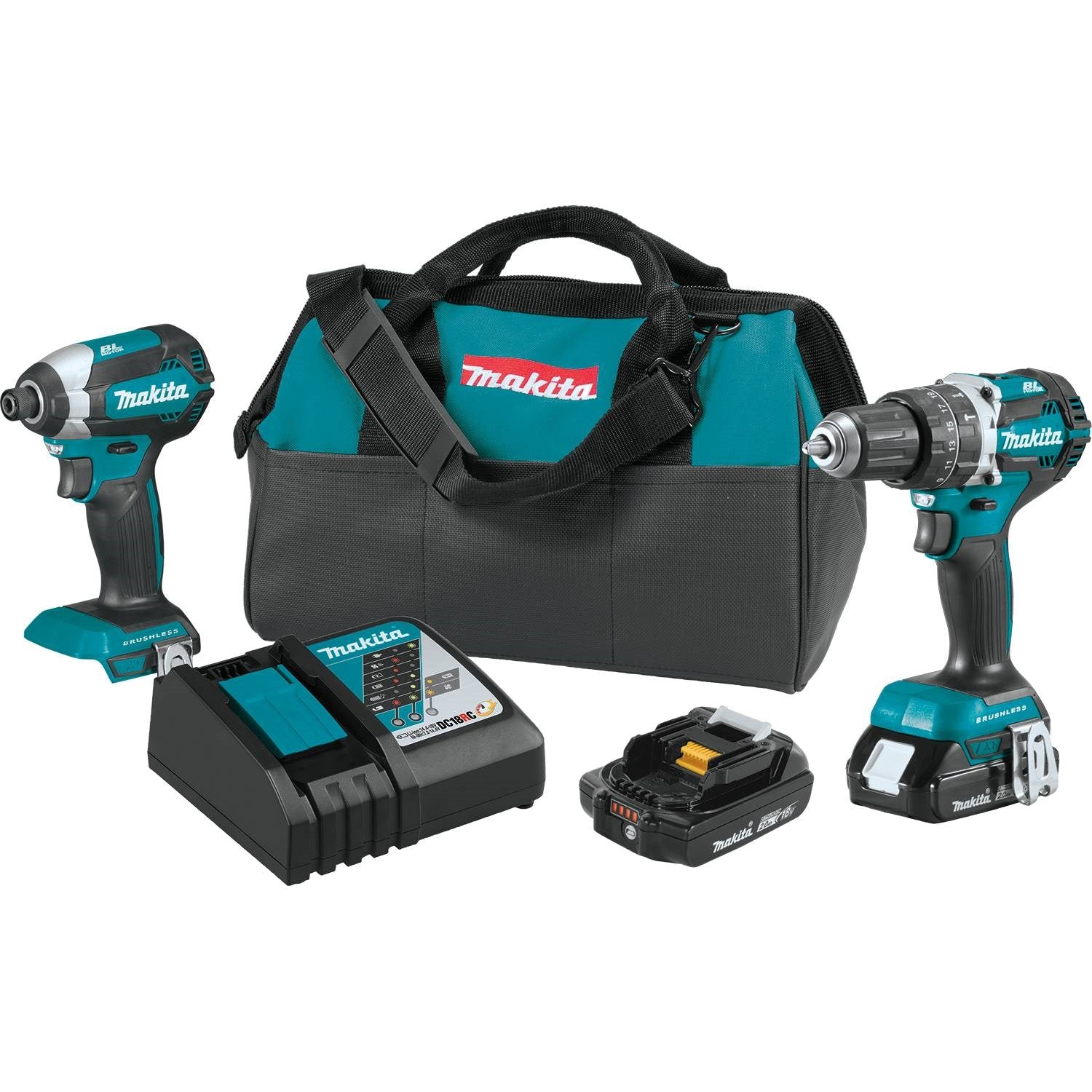 Makita XT269R 18V Compact LXT Li-Ion BL 2-Piece Kit 2.0 Ah