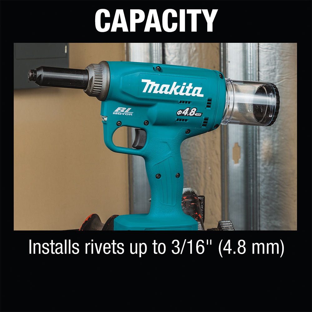 Makita XVR01Z 18V LXT Lithium?Ion Brushless Cordless Rivet Tool, Tool Only - 2