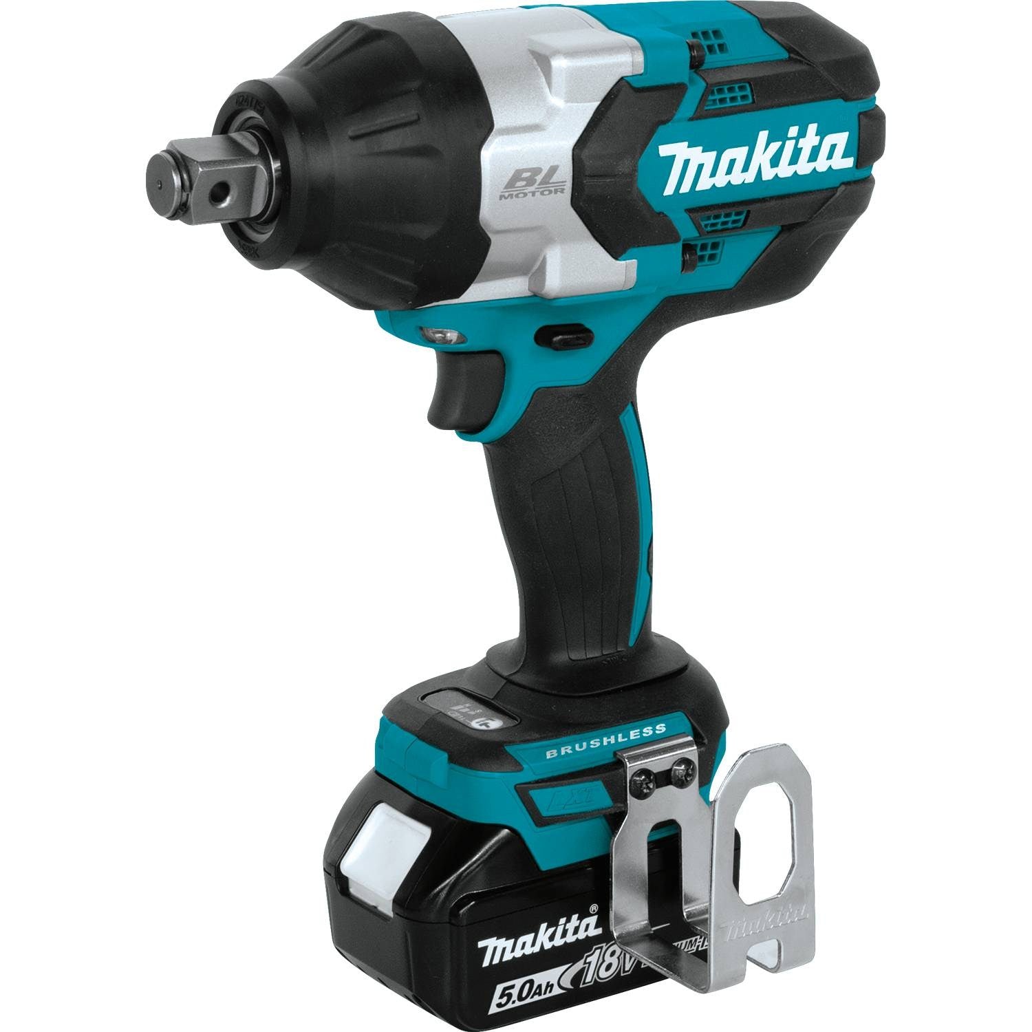 Makita XWT07T 18V LXT Li-Ion Brushless Cordless 3/4" Square Impact Wrench Kit, Friction Ring 5.0 Ah - 2