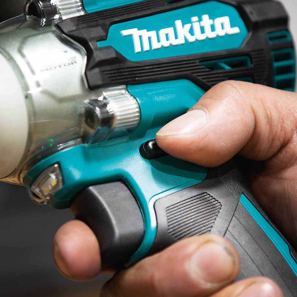 Makita XWT16T 18V LXT Lithium-Ion Brushless Cordless 4-Speed 3/8" Sq. Drive Impact Wrench w/ Friction Ring Anvil (5.0Ah) - 10