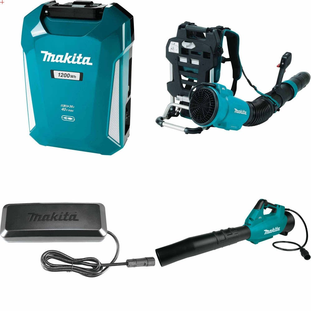 Makita PDC1200 Power Supply Kit W/ Backpack Blower, Charger and FREE Blower