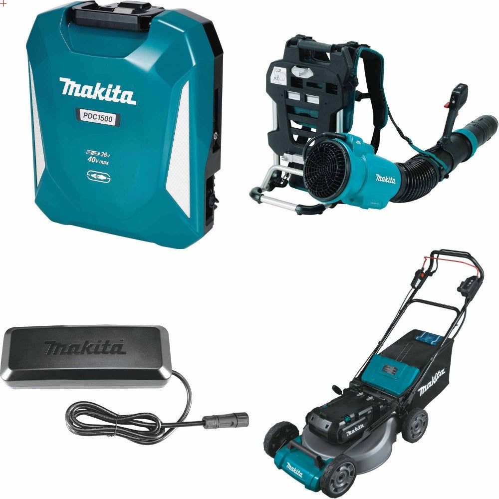 Makita PDC1500 Power Supply Kit W/ Blower, Charger and FREE Mower