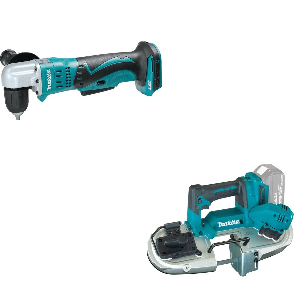 Makita XAD02Z 18V LXT Li-Ion 3/8" Angle Drill (Bare) W/ XBP04Z 18V LXT Band Saw, Tool Only