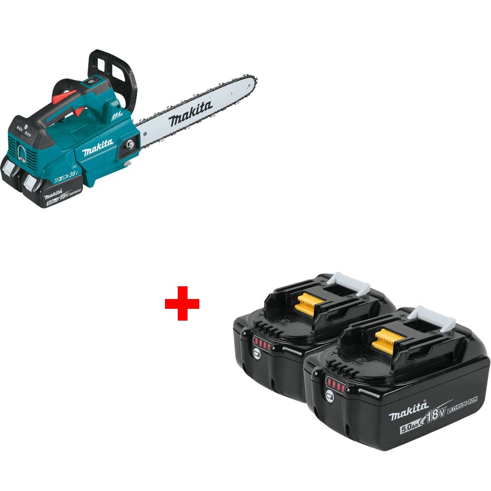 Makita XCU09PT 36V LXT 16" Chain Saw Kit w/ FREE BL1850B-2 18V LXT Battery, 2Pk