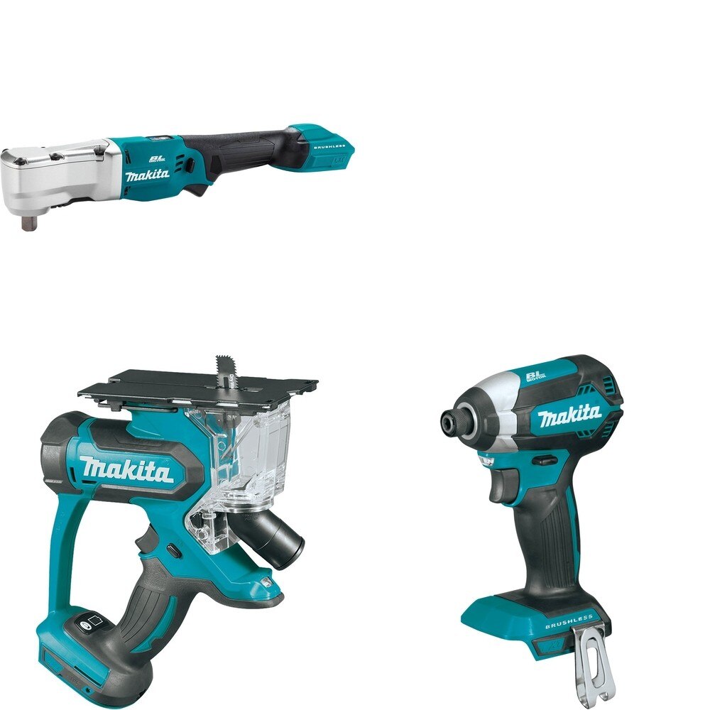 Makita XDS01Z Cut-Out Saw W/ XLT05Z Angle Impact Wrench and FREE XDT13Z Impact Driver