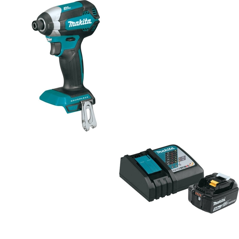 Makita XDT13Z Impact Driver Bare W/ BL1850BDC1 18V LXT Li-Ion Battery and Charger Starter Pack