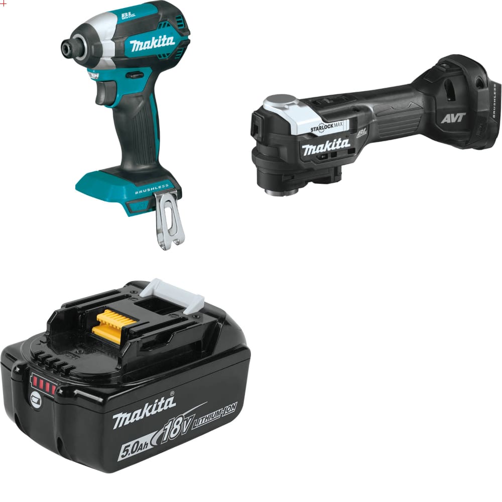 Makita XDT13Z 18V LXT Impact Driver w/ XMT04ZB 18V Multi-Tool & FREE Battery