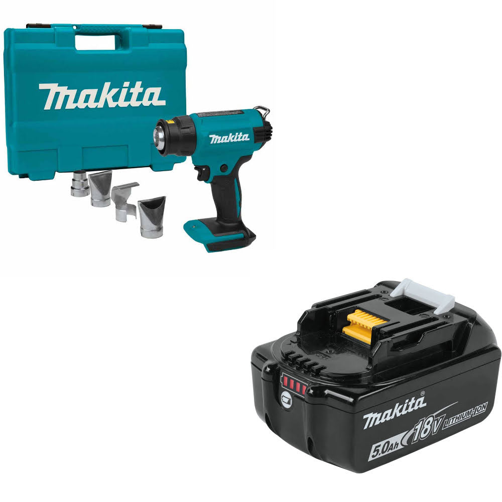 Makita XGH01ZK 18V LXT Heat Gun, 2 Pack W/ FREE BL1850B 18V LXT 5.0Ah Battery