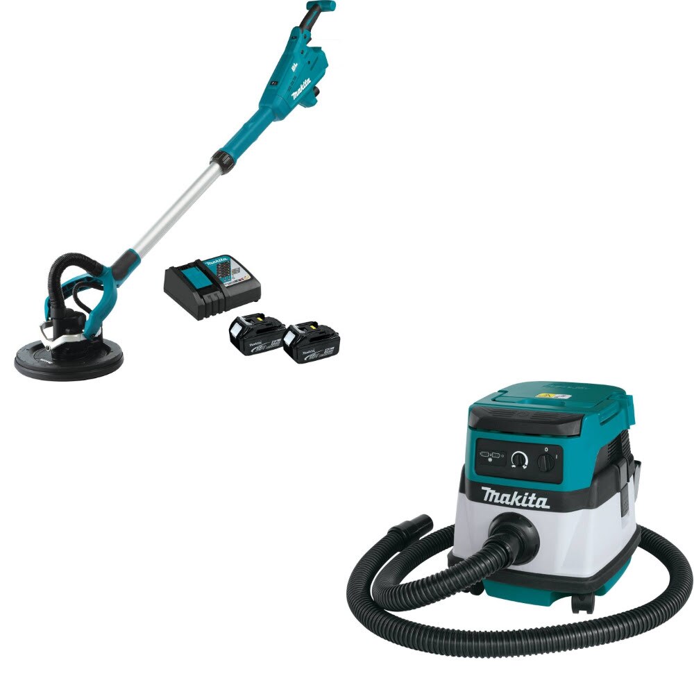 Makita XLS01TX1 Drywall Sander Kit W/ FREE XCV04Z 2.1 Gal Dry Vacuum