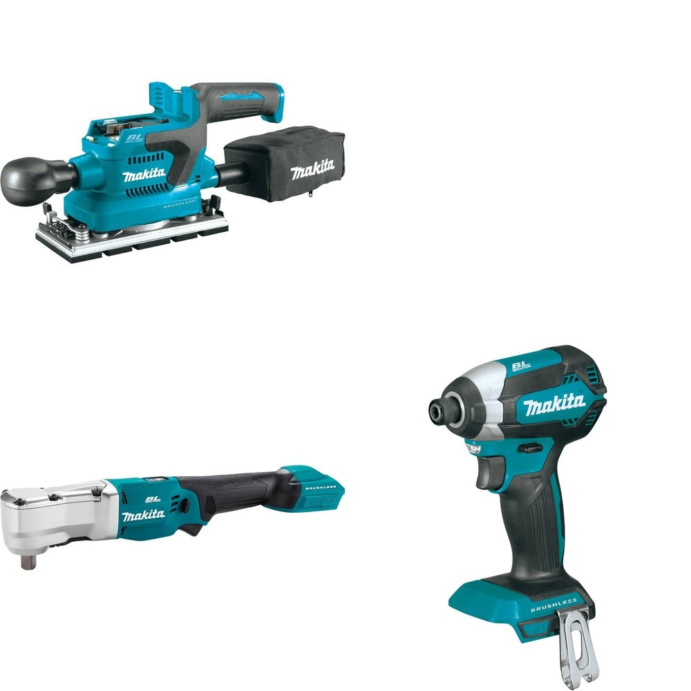 Makita XLT05Z Angle Impact Wrench W/ XOB03Z Finishing Sander and FREE XDT13Z Impact Driver