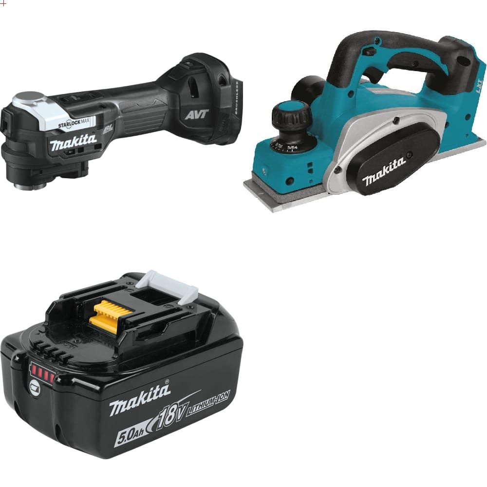 Makita XMT04ZB 18V Multi-Tool w/ XPK01Z 18V Planer, Bare & FREE 18V Battery