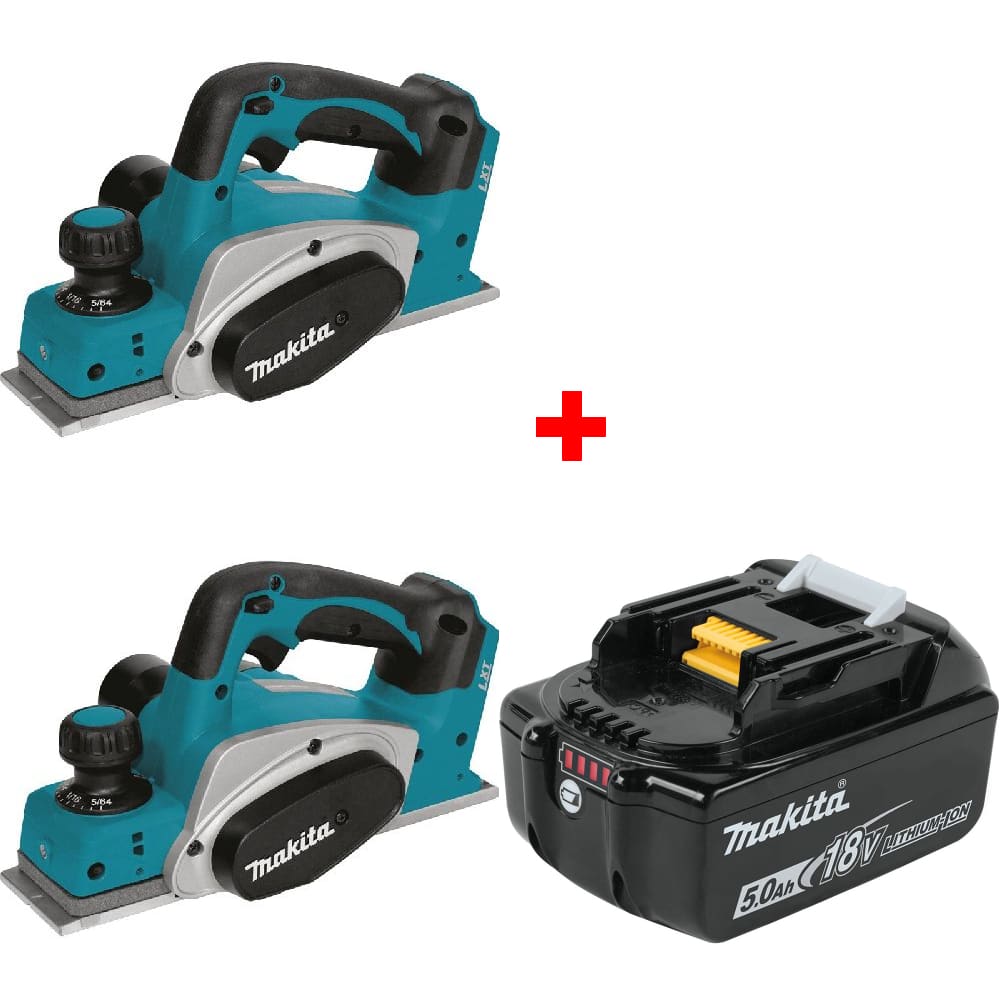 Makita XPK01Z 18V LXT 3-1/4" Planer, Bare w/ FREE BL1850B 18V LXT 5.0Ah Battery