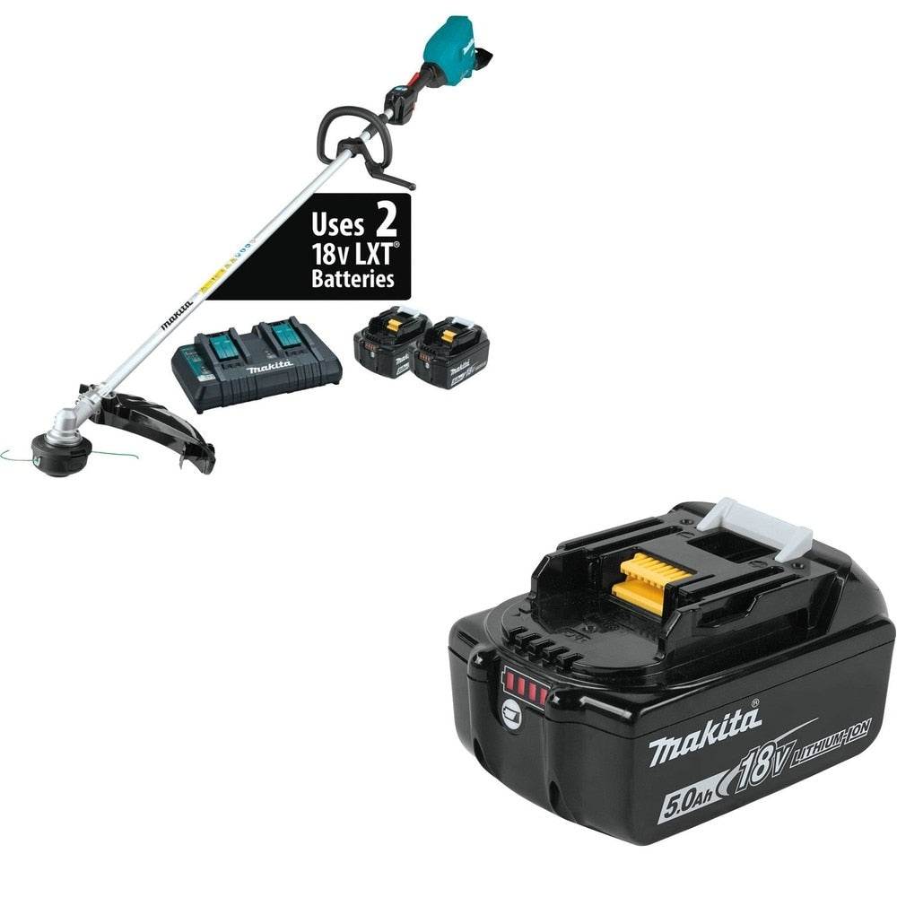 Makita XRU17PT 36V (18V X2) String Trimmer Kit W/ FREE BL1850B Battery (5.0Ah)
