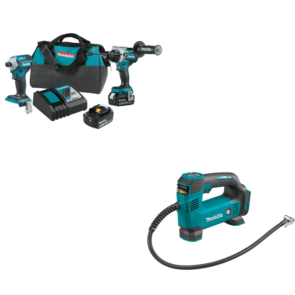 Makita XT288T  18V LXT® Li-Ion 2-Pc. Combo Kit W/ FREE DMP180ZX 18V LXT Inflator