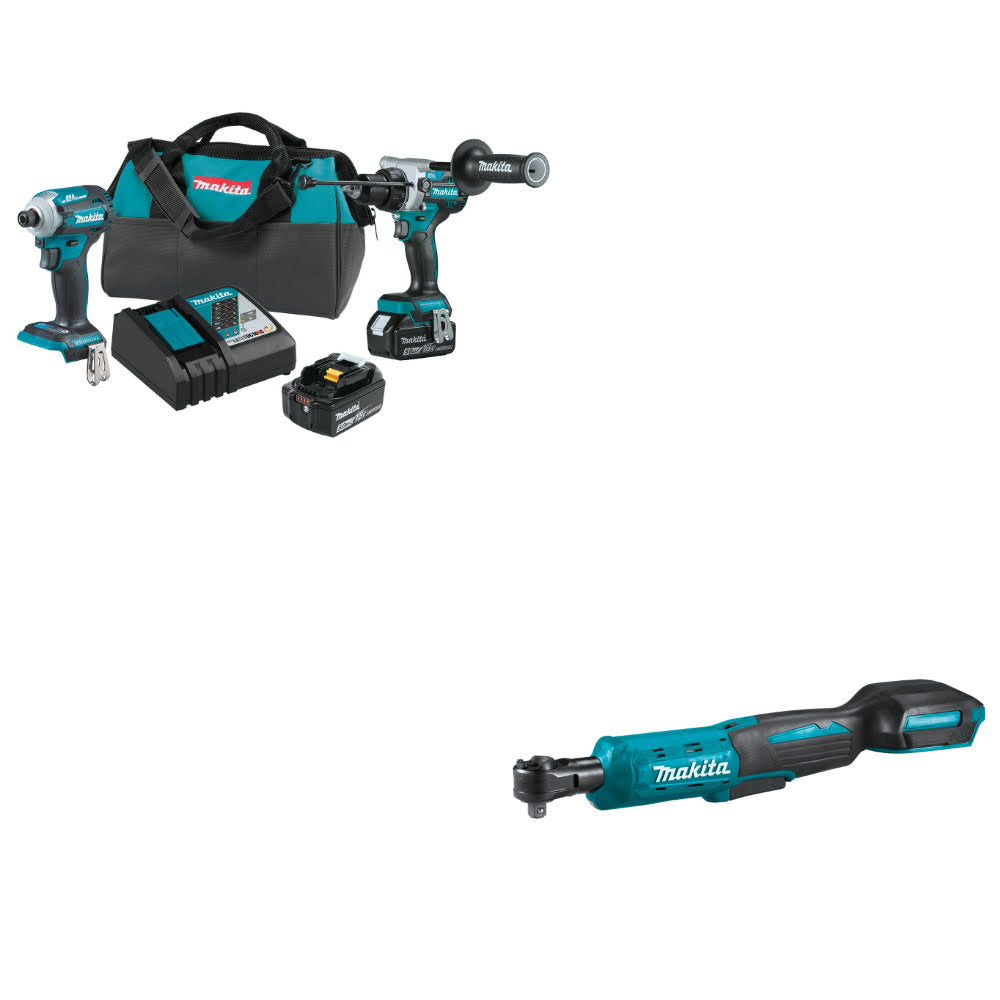 Makita XT288T  18V LXT® Li-Ion 2-Pc. Combo Kit W/ FREE XRW01Z 18V LXT Ratchet