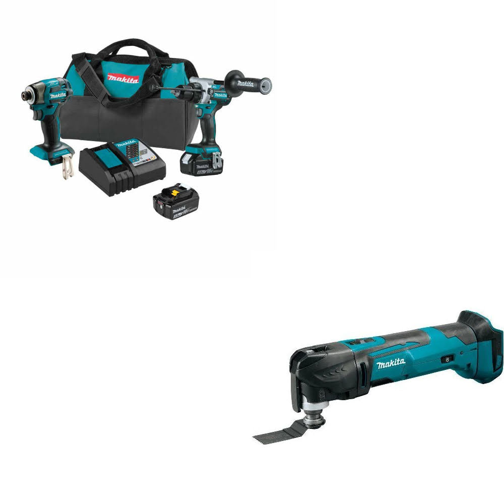 Makita XT297T 18V LXT Li-Ion 2 Pc. Combo Kit W/ FREE XMT03Z 18V LXT Multi-Tool