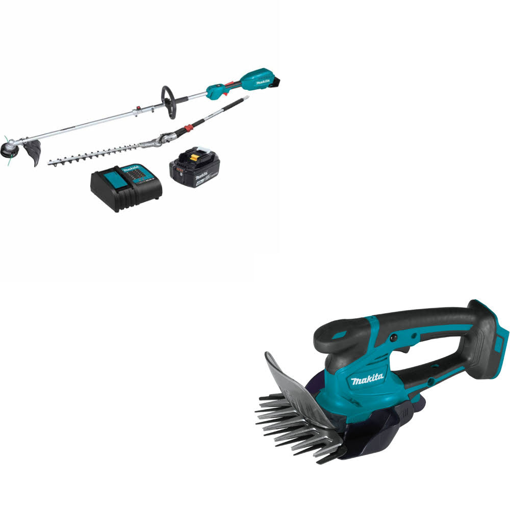 Makita XUX02SM1X2 18V LXT Power Head Kit W/ FREE XMU04Z 18V LXT Grass Shear