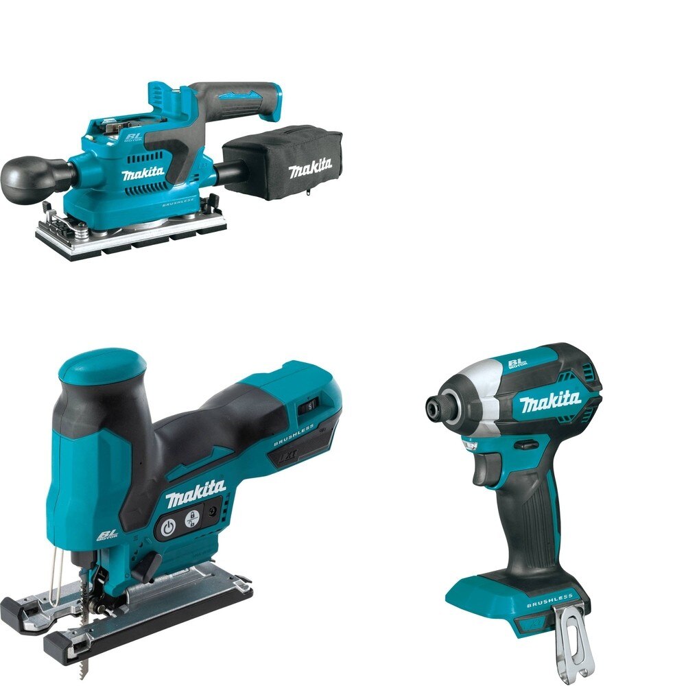 Makita XVJ05Z Jig Saw W/ XOB03Z Finishing Sander and FREE XDT13Z Impact Driver