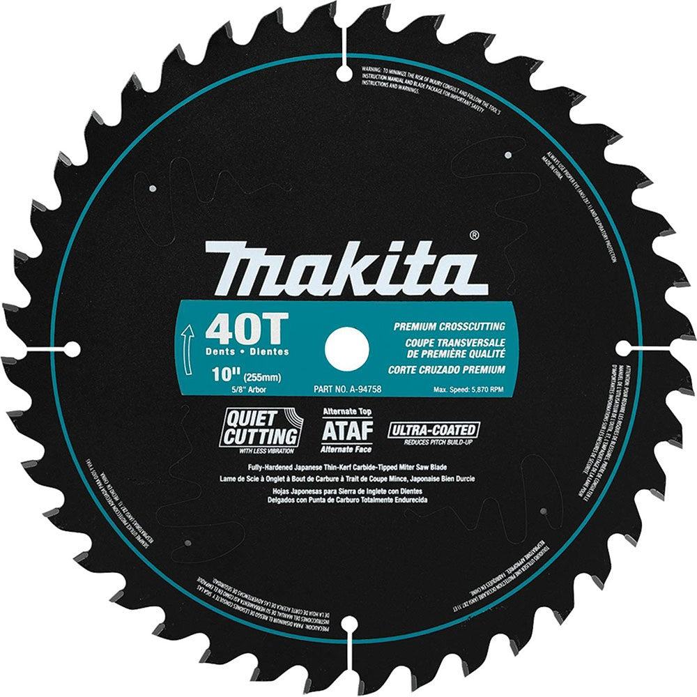 Makita A-94758 10" 40T Ultra?Coated Miter Saw Blade