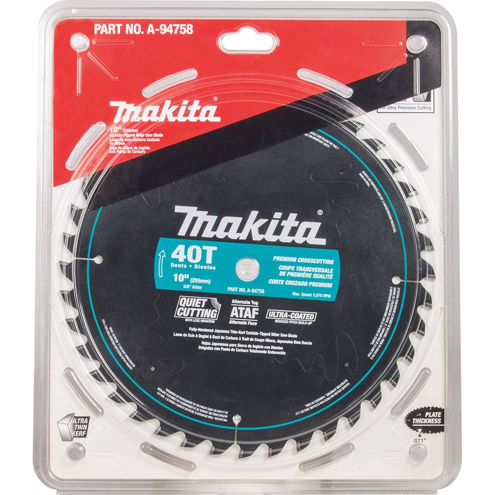 Makita A-94758 10" 40T Ultra?Coated Miter Saw Blade