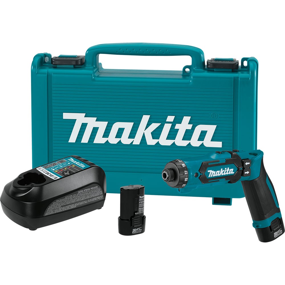 Makita DF012DSE 7.2V Lithium-Ion 1/4" Hex Driver-Drill with Auto-Stop Clutch