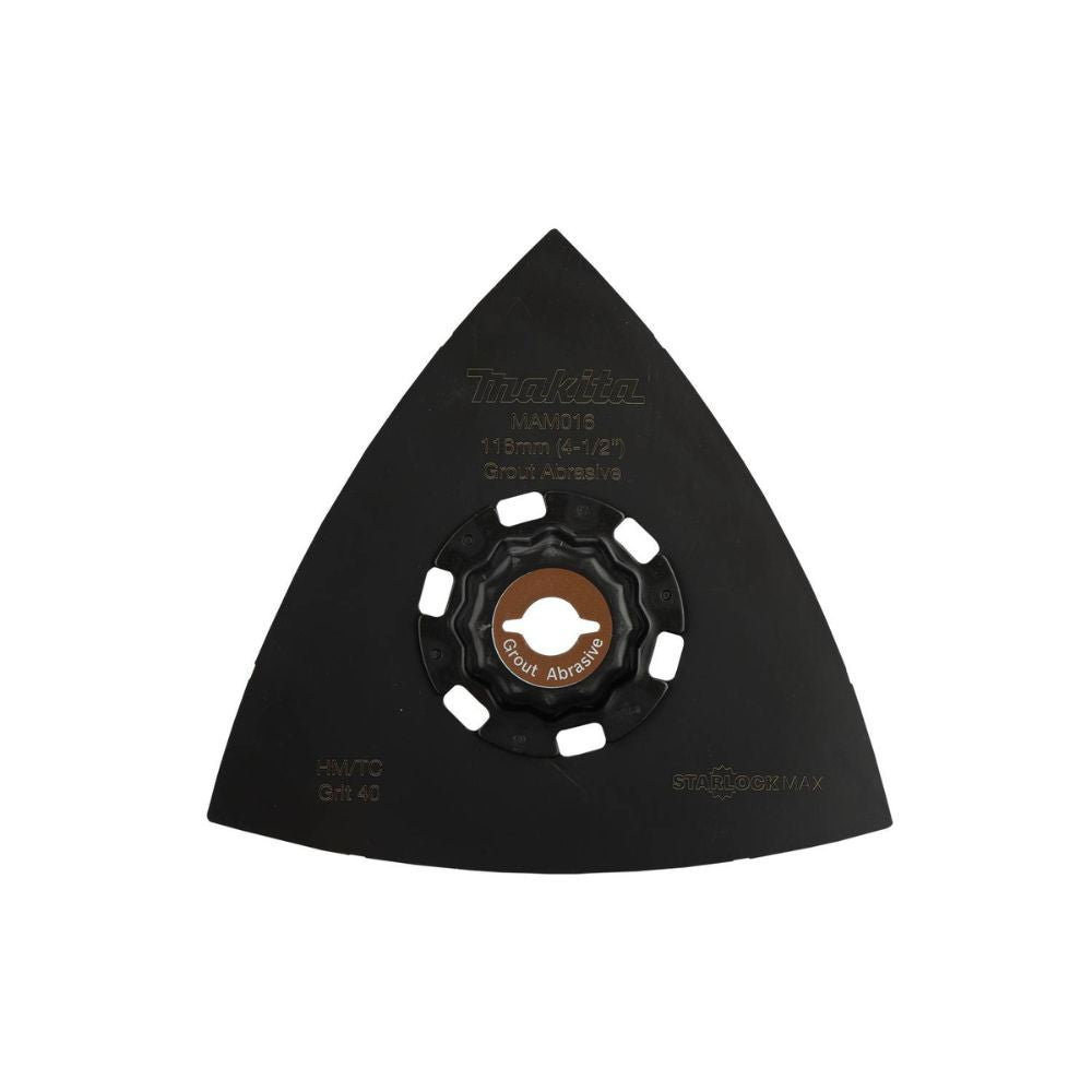 Makita E-08660 StarlockMax Oscillating Multi-Tool 4-1/2" Tungsten Carbide 100 Grit Delta Triangle Sanding Pad