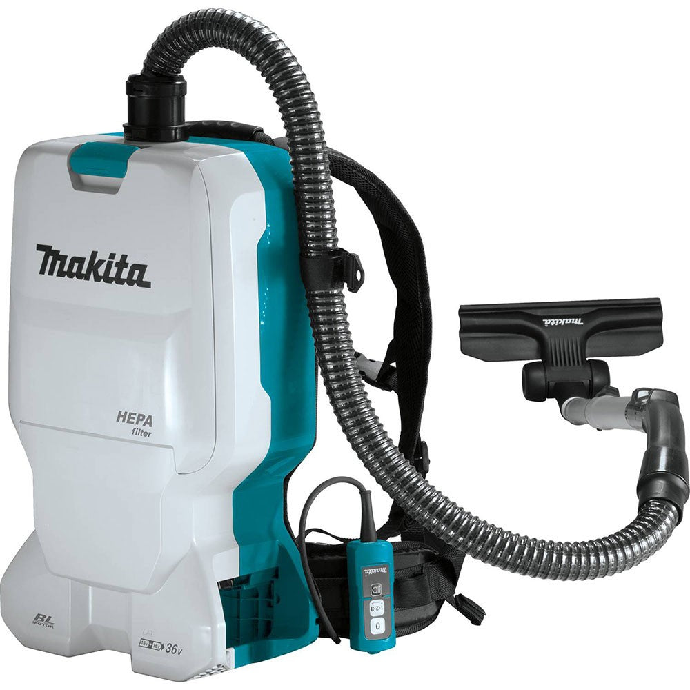 Makita XCV17Z 18V X2 LXT 1.6 Gallon Backpack Dry Vacuum, Tool Only