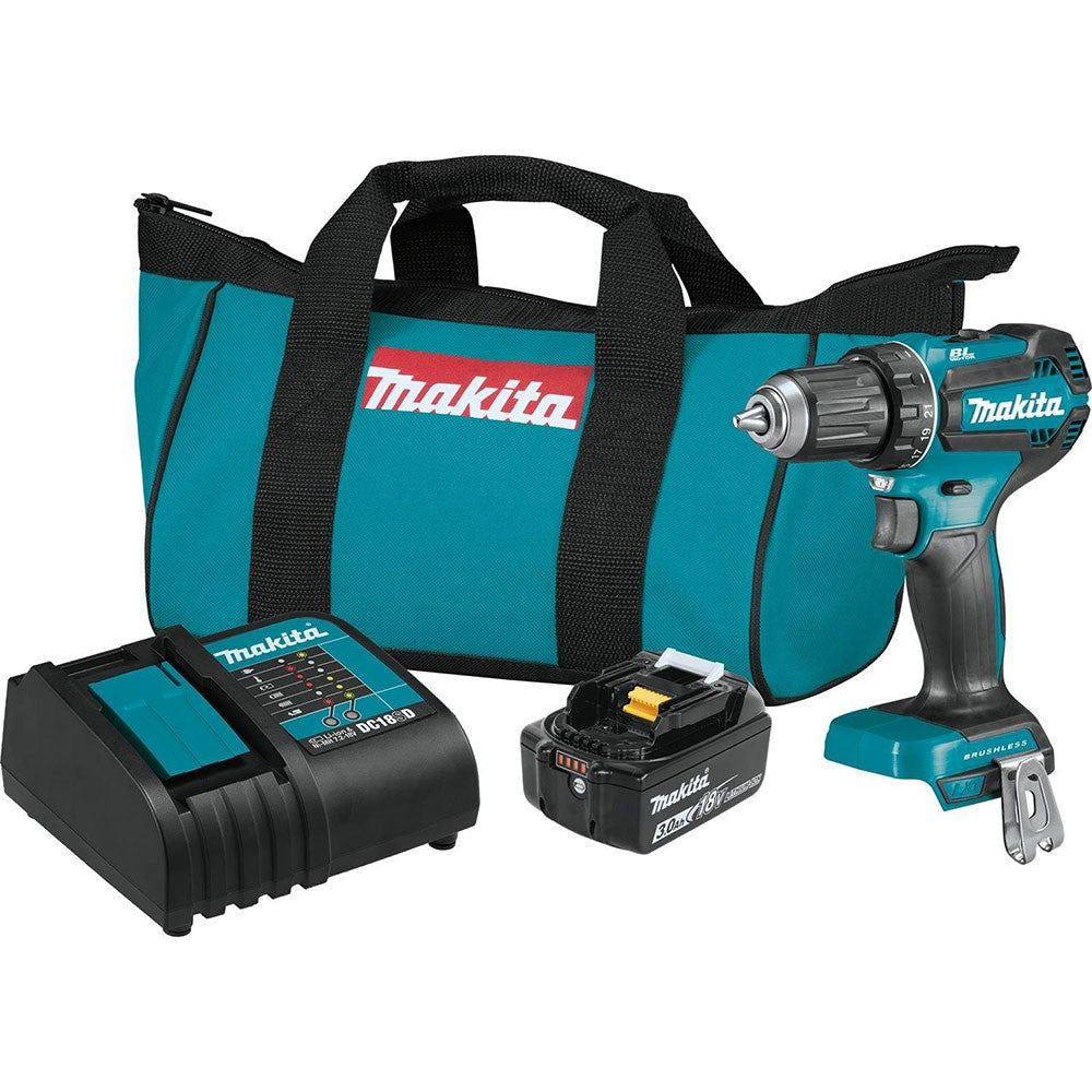 Makita XFD131 18V LXT Compact Brushless 1/2 in. Driver-Drill Kit (3.0Ah)